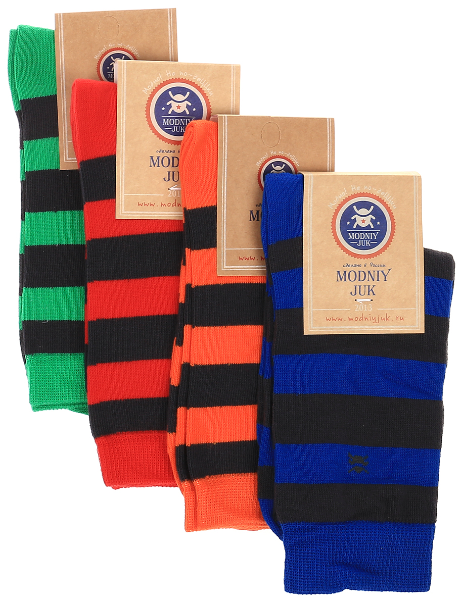 НоскиSocks 3/Bands_&_Logo/ НоскиSocks 3/Bands_&_Logo/Носки для мальчика Modniy Juk Bands & Logo, изготовленные из высококачественного материала, идеально подойдут маленькому непоседе. Мягкая и широкая резинка плотно облегает ножку, не сдавливая ее, благодаря чему ребенку будет комфортно и удобно. Усиленные пятка и мысок обеспечивают надежность и долговечность. В комплект входят четыре пары носочков, которые оформлены принтом в яркую полоску.
