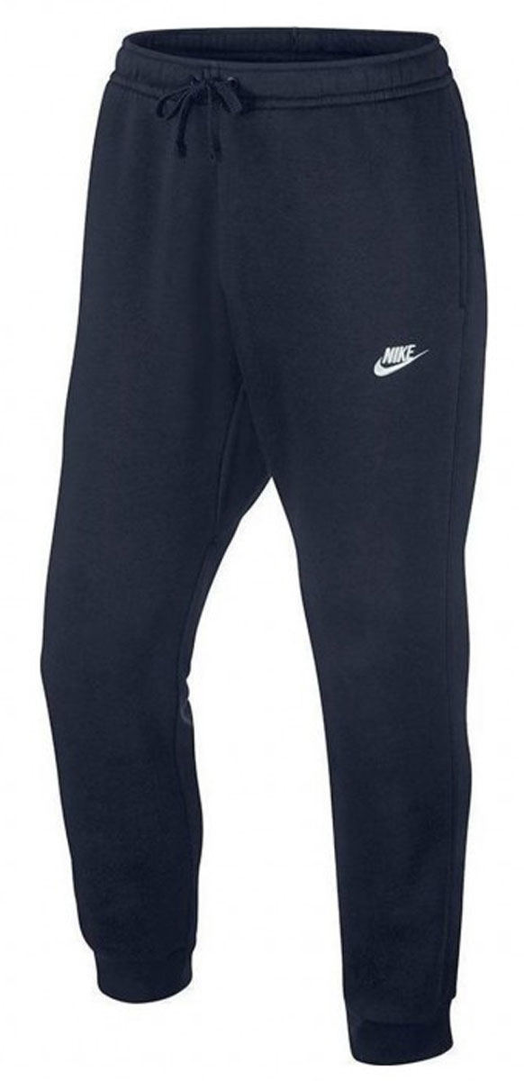 Брюки спортивные804408-010 Брюки спортивные804408-010Брюки Nike NSW Jogger FLC Club из толстовочного трикотажа. Мягкий ворс изнутри, эластичные пояс и манжеты, шнуровка, два боковых кармана без застежки, задний карман на липучке.