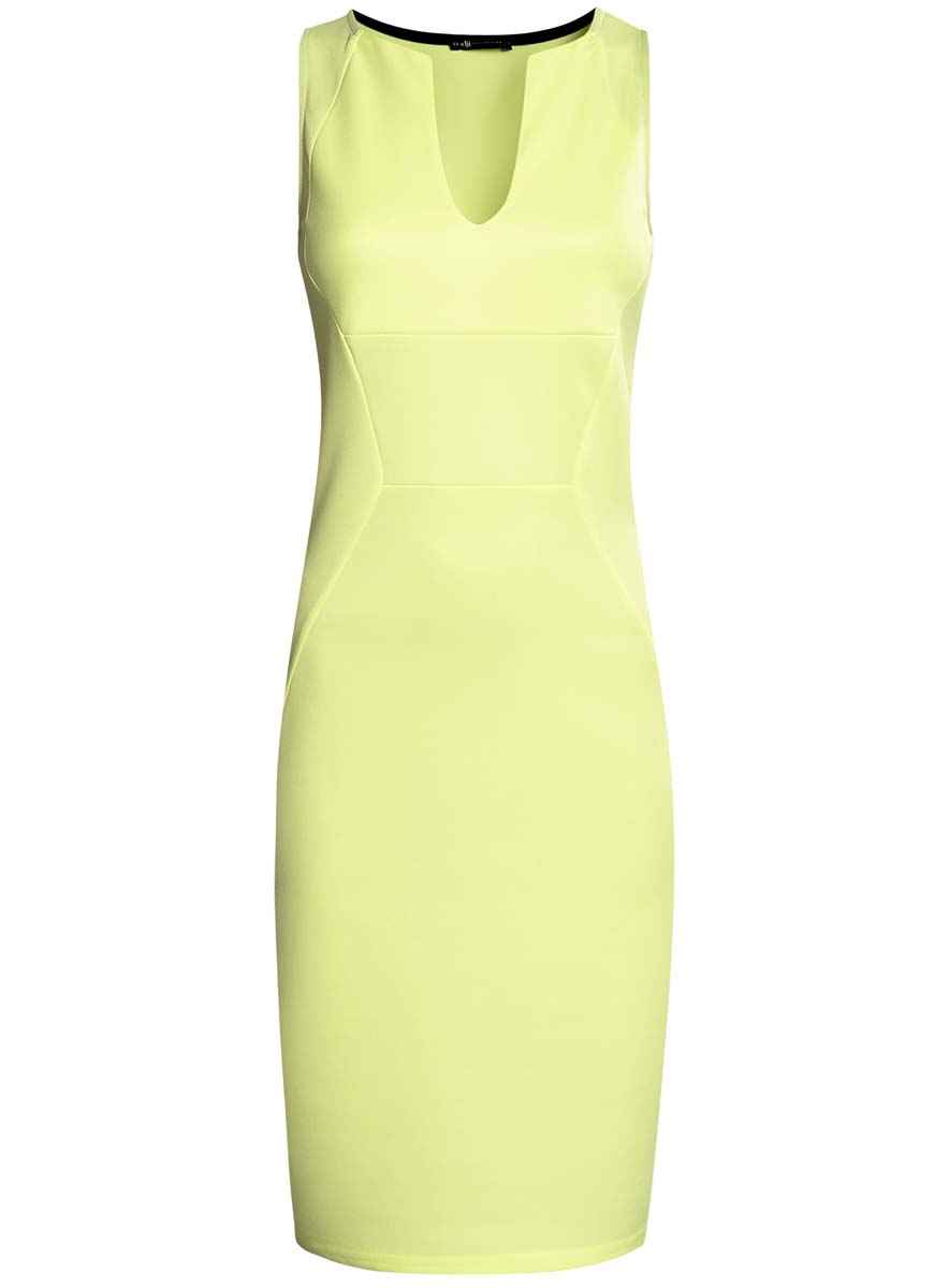 Платье24005122/42514/6700N Платье24005122/42514/6700NТрикотажное платье oodji Collection полностью выполнено из полиэстера. Модель по фигуре с V-образным вырезом горловины и без рукавов.