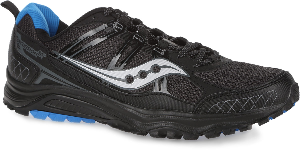 КроссовкиS25301-2 КроссовкиS25301-2Мужские кроссовки Grid Excursion Tr10 от Saucony предназначены для бега по пересеченной местности (внедорожью), они обеспечивают отличное сцепление на неровной местности, дополнительно защищая и поддерживая стопу. Модель оснащена уникальным материалом, который препятствует проникновению влаги, но сохраняет дышащие свойства. Легкая сетка верха позволяет воздуху легко циркулировать внутри кроссовка для максимальной вентиляции во время интенсивного бега. Кроссовки дополнены мягким язычком, а на заднике имеется специальная петля для легкого надевания. Подкладка выполнена из текстиля, сочетающего в себе превосходный отвод испарений с ноги и мягкость. Стелька из EVA с текстильной поверхностью комфортна при беге. Шнуровка надежно фиксирует модель на ноге. Промежуточная подошва с особой вставкой Grid дает надежную амортизацию, необходимую во время бега. Агрессивный протектор подошвы XT-600 обеспечивает легкую сцепку с неровным рельефом, где может встречаться песок, камни, трава, кони...