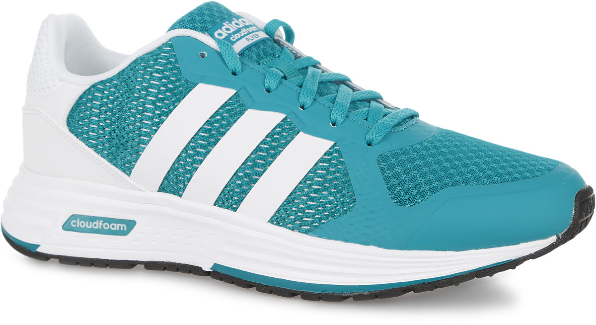 КроссовкиAW5248 КроссовкиAW5248Женские кроссовки Cloudfoam Flyer от adidas Neo выполнены в стиле городских джунглей из дышащего текстиля. Промежуточная подошва с яркими вставками Cloudfoam для поглощения ударных нагрузок и комфортной посадки без разнашивания обеспечивает мягкую амортизацию. Классическая шнуровка надежно зафиксирует модель на ноге. По бокам модель оформлена фирменными тремя полосками.