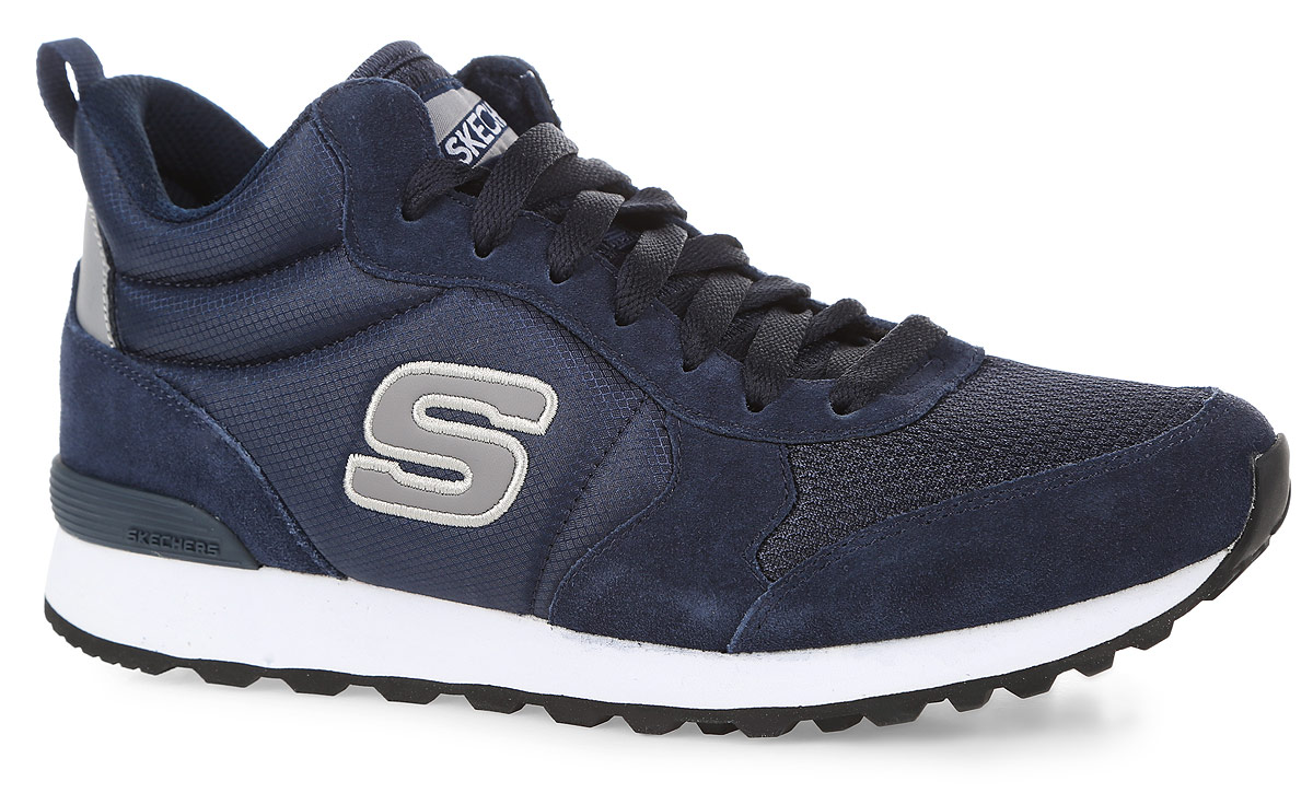 Кроссовки52320-NVGY Кроссовки52320-NVGYКроссовки Skechers выполнены из текстиля и натуральной замши. Модель оформлена фирменной нашивкой. На ноге модель фиксируется с помощью шнурков. Язык оформлен нашивкой с названием фирмы. Внутренняя поверхность выполнена из сетчатого текстиля. Стелька выполнена из мягкого ЭВА-материала с текстильной поверхностью. Подошва выполнена из прочной и легкой резины. Протектор на подошве гарантирует отличное сцепление с любой поверхностью.
