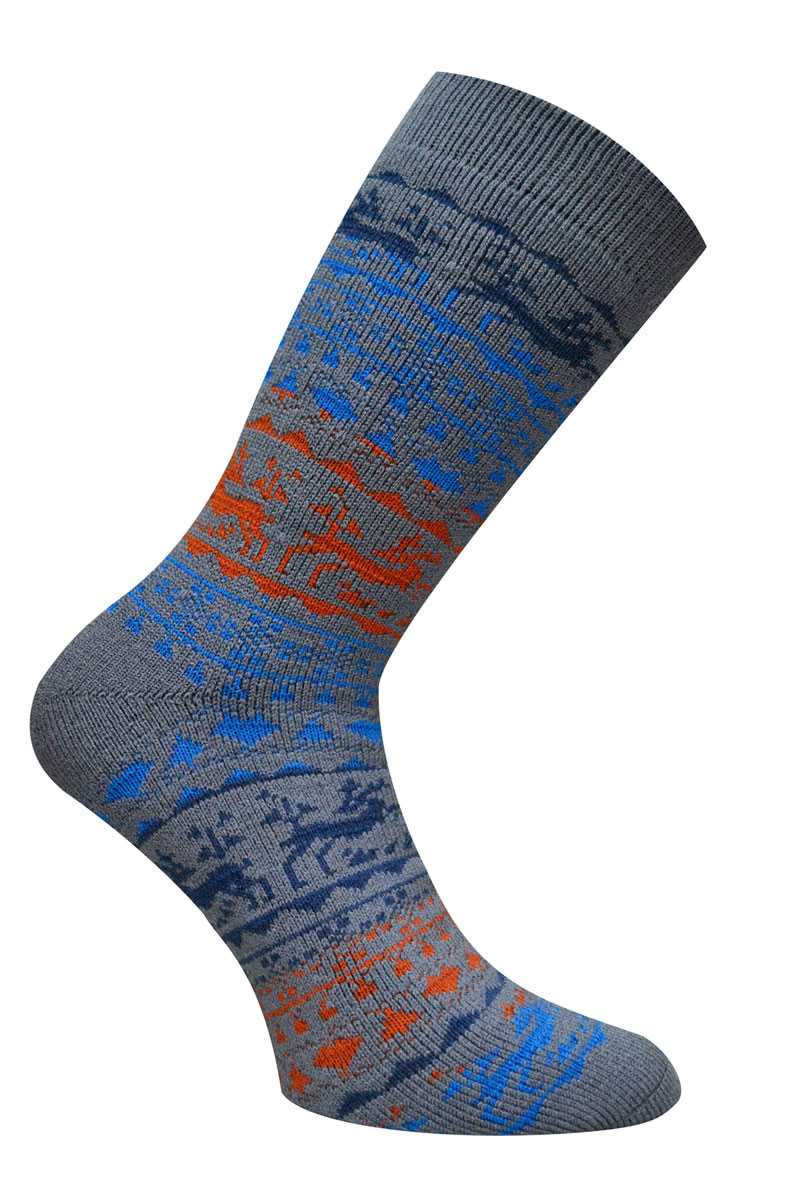 Носки58422 Носки58422Вязаные носки Master Socks Wool-Cotton-Mix изготовлены из акрила, полиамида и эластана, которые обеспечивают отличную посадку. Модель с удлиненным паголенком оформлена оригинальным принтом. Эластичная резинка плотно облегает ногу, не сдавливая ее, обеспечивает удобство.