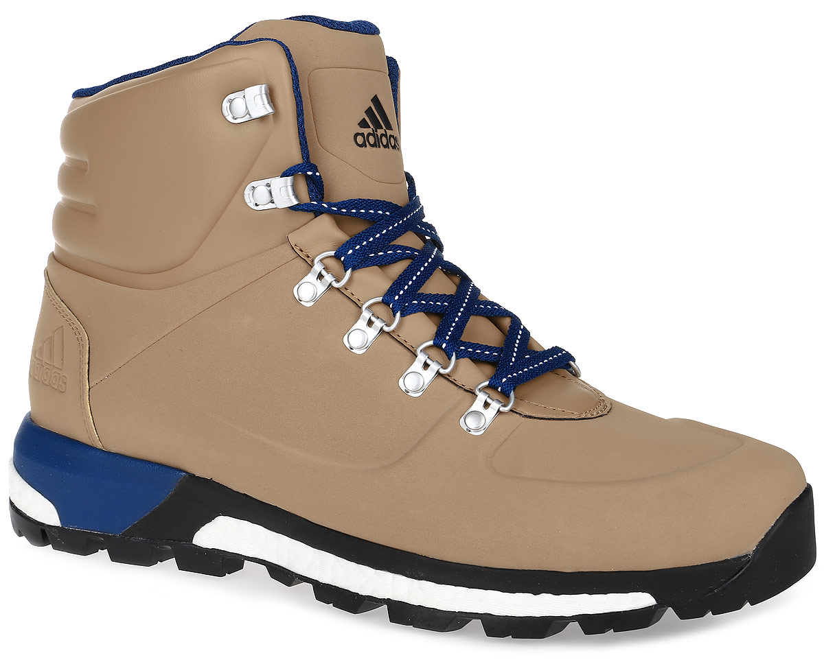 БотинкиAQ4050 БотинкиAQ4050Модель CW Pathmaker от adidas - урбанистическая версия классических туристических ботинок. Верх выполнен из искусственной кожи. Мужская модель с промежуточной подошвой boost, возвращающей энергию каждого шага, обеспечивает максимальную амортизацию и сохраняет свои свойства даже при сильных перепадах температуры. Удобная текстильная подкладка и высокотехнологичный синтетический наполнитель Primaloft продолжают греть даже во влажном состоянии, дышащая технология Climawarm сохраняет ноги в тепле и сухости. Резиновая подошва Continental обеспечивает отличное сцепление на любой поверхности: от сухого грунта до скользких горных троп. Пяточный каркас из ЭВА и система Pro-Moderator для поддержки средней части стопы и устойчивости. Комфортное литое голенище. Классическая шнуровка, металлические полукольца и крючки для шнуровки надежно зафиксируют модель на ноге.