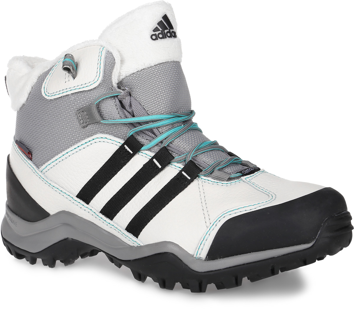 БотинкиM17332 БотинкиM17332Женские ботинки от adidas Winter Hiker II CP PL займут достойное место в вашем гардеробе. Модель выполнена из комбинации прочного сетчатого текстиля, искусственной кожи и других искусственных материалов. Верх изделия оформлен шнуровкой, которая надежно фиксирует обувь на ноге. Ботинки с закругленным мыском внутри выполнены из текстиля с верхней частью из искусственного меха. Утеплитель Primaloft предназначен для максимального тепла, защиты от влаги и комфорта. Стелька исполнена из текстиля. По бокам обувь декорирована тремя фирменными полосками, а на заднике и мыске тиснением в виде логотипа бренда. Уникальный дизайн в сочетании с технологией Adiprene, в промежуточной части подошвы, служит для дополнительной амортизации и смягчения ударных нагрузок. Задняя часть кроссовок дополнена ярлычком для более удобного надевания обуви. Подошва с рельефом Traxion, изготовленная из гибкой резины, обеспечит прочное сцепление с любой поверхностью.