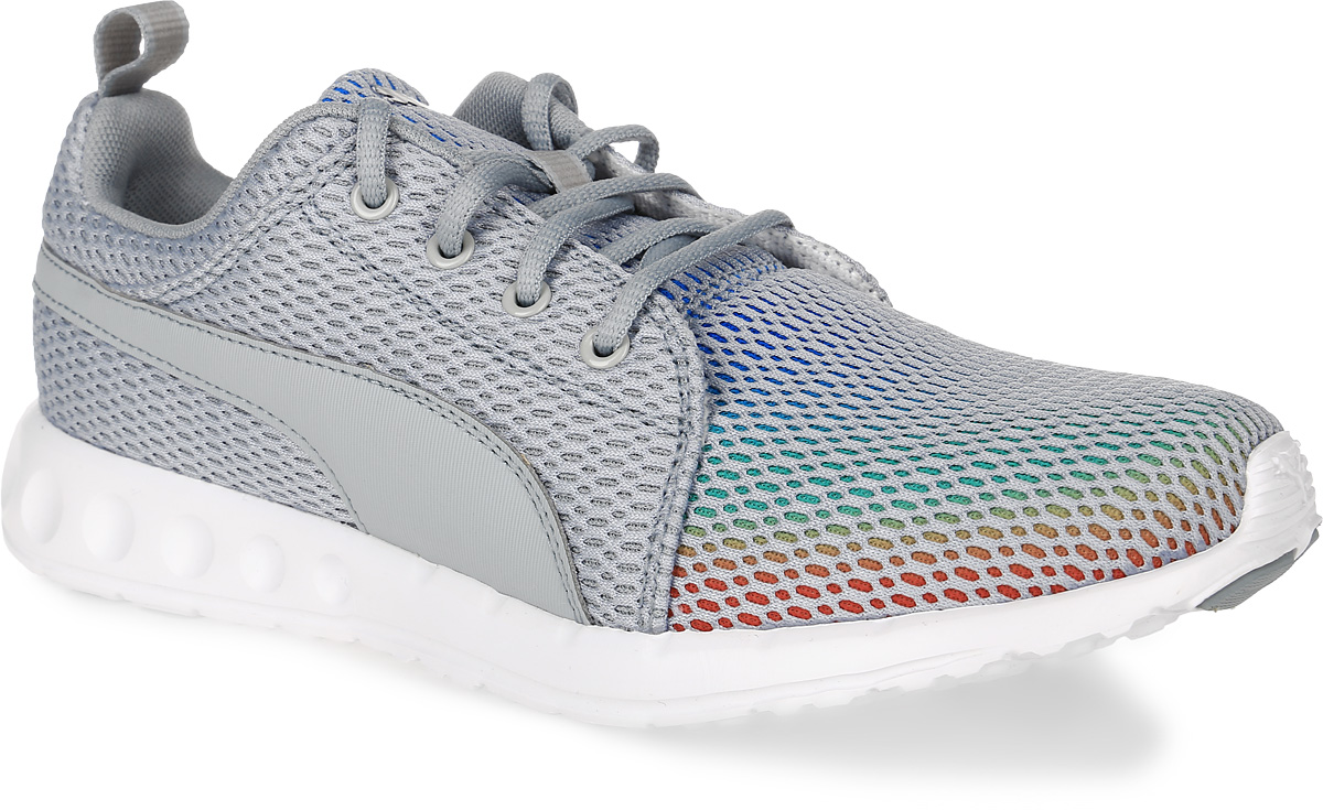 Кроссовки18902302 Кроссовки18902302Кроссовки Puma Carson Prism - это неповторимый стиль и последние технологические новшества. Промежуточная подошва из вспененного этиленвинилацетата амортизирует толчки, поддерживает стопу и обеспечивает комфортное передвижение. Чистые линии, современный дизайн верха, использование сверхлегкого двухслойного сетчатого материала в конструкции верха делают модель отвечающей всем требованиям любителей бега. Стелька с антимикробным покрытием обеспечивает удобство надевания. Отличный выбор для любителей легкой и изящной тренировочной обуви с хорошей амортизацией.