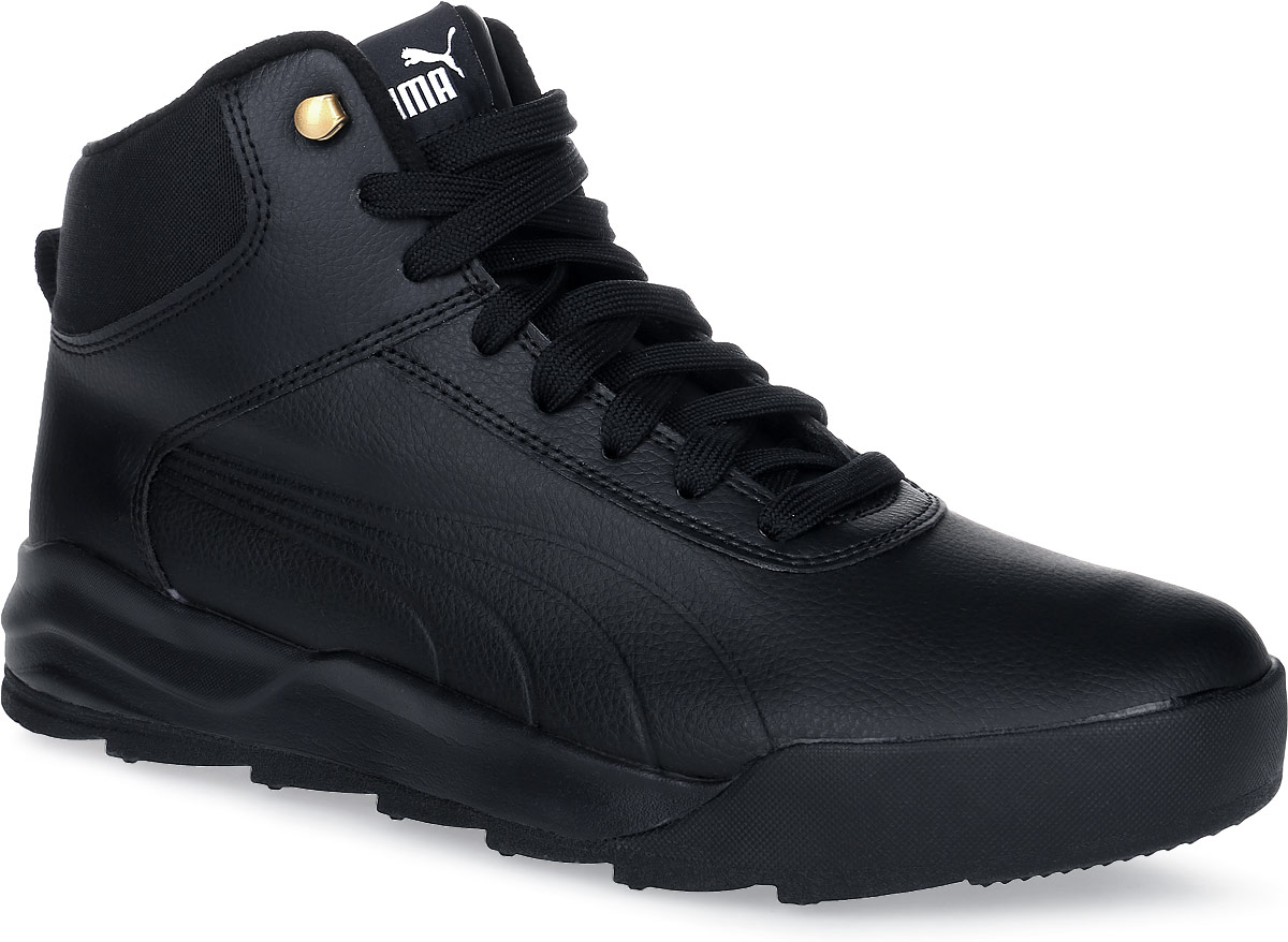 Ботинки36206501 Ботинки36206501Новая модель Desierto Sneaker - это комфорт мягких кроссовок в сочетании с прочностью и надежностью зимних ботинок. Она выполнена из натуральной кожи и снабжена упругой и эластичной промежуточной подошвой из вспененного этиленвинилацетата. Мощная ребристая внешняя подошва обеспечивает отличное сцепление с поверхностью. Среди других зимних элементов следует отметить обтачку голенища плотной тканью, стильную систему шнуровки, характерную для туристских ботинок, а также мягкую, теплую и уютную подкладку. Ботинки оформлены эмблемой Puma Formstrip с обеих сторон, а также фирменным логотипом Puma - на язычке. Desierto Sneaker - лучший выбор для тех, кому нужна функциональная и долговечная обувь на зимний период, которая выглядела бы стильно и современно!