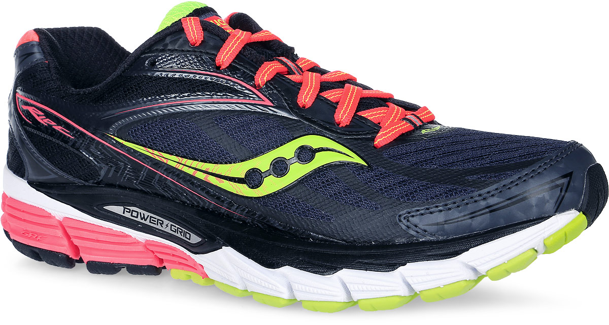 КроссовкиS10273-4 КроссовкиS10273-4Женские кроссовки Ride 8 от Saucony - идеальный вариант для пробежек, занятий спортом и активного отдыха. Верх выполнен из сетчатого текстиля со вставками из полиуретана по технологии FlexFilm, которая обеспечивает поддержку стопы, без утяжеления конструкции. Подкладка выполнена из текстиля, сочетающего в себе превосходный отвод испарений с ноги и мягкость. Стелька из EVA с текстильной поверхностью комфортна при беге. Шнуровка надежно фиксирует модель на ноге. Технология Power Grid обеспечивает надежную фиксацию стопы, поглощает удары и распределяет нагрузку на ногу. Промежуточная подошва SRC Impact Zone позволяет избежать смещения пятки, обеспечивает мягкий переход с пятки на переднюю часть стопы. Saucony SuperLite EVA усиливает упругость и долговечность межподошвы при одновременном снижении веса обуви. Подошва из углеродистой резины с рельефным протектором обеспечивает сцепление с поверхностью без ущерба долговечности обуви. Язычок и задник оформлены фирменным логотипом....