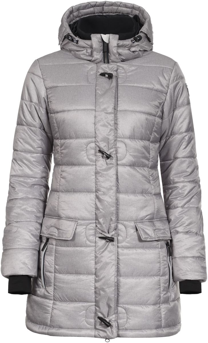Куртка636459358LV_060 Куртка636459358LV_060Женская куртка Luhta Penny выполнена из полиэстера. Куртка с воротником-стойкой и съемным капюшоном на кнопках застегивается на удобную застежку-молнию спереди и имеет ветрозащитный клапан на кнопках. Капюшон дополнен шнурком-кулиской. Рукава оснащены внутренними трикотажными манжетами. Спереди расположены два втачных кармана на застежках-молниях и два втачных кармана с клапанами на кнопках, под ветрозащитный клапаном расположен втачной карман на застежке-молнии. Низ куртки дополнен эластичным шнурком-кулиской со стопперами.