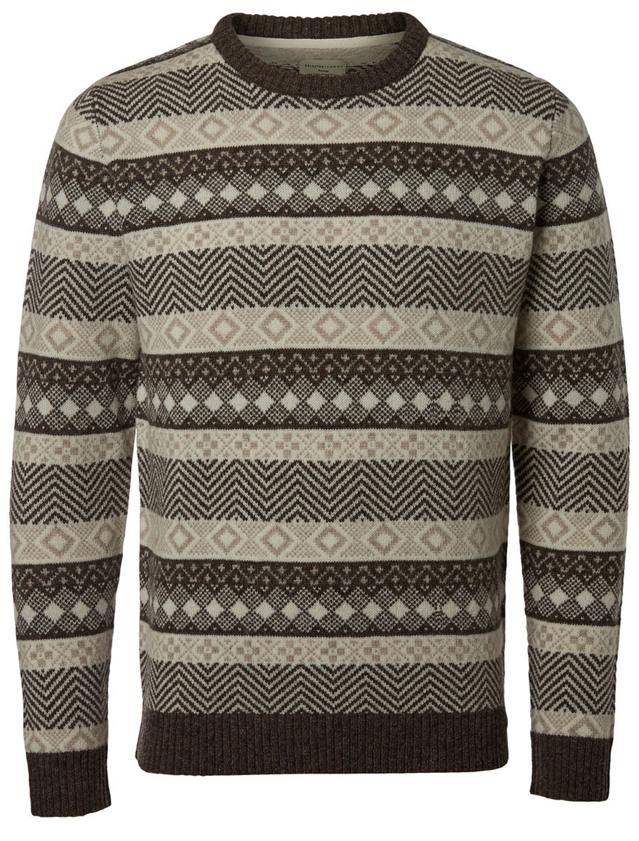 Джемпер16053469_Dark Navy Джемпер16053469_Dark NavyСтильный мужской джемпер Selected Homme Heritage изготовлен из шерсти с добавлением нейлона. Модель с круглым вырезом горловины и длинными рукавами оформлена оригинальным вязаным узором. Воротник, манжеты рукавов и низ джемпера связаны резинкой.