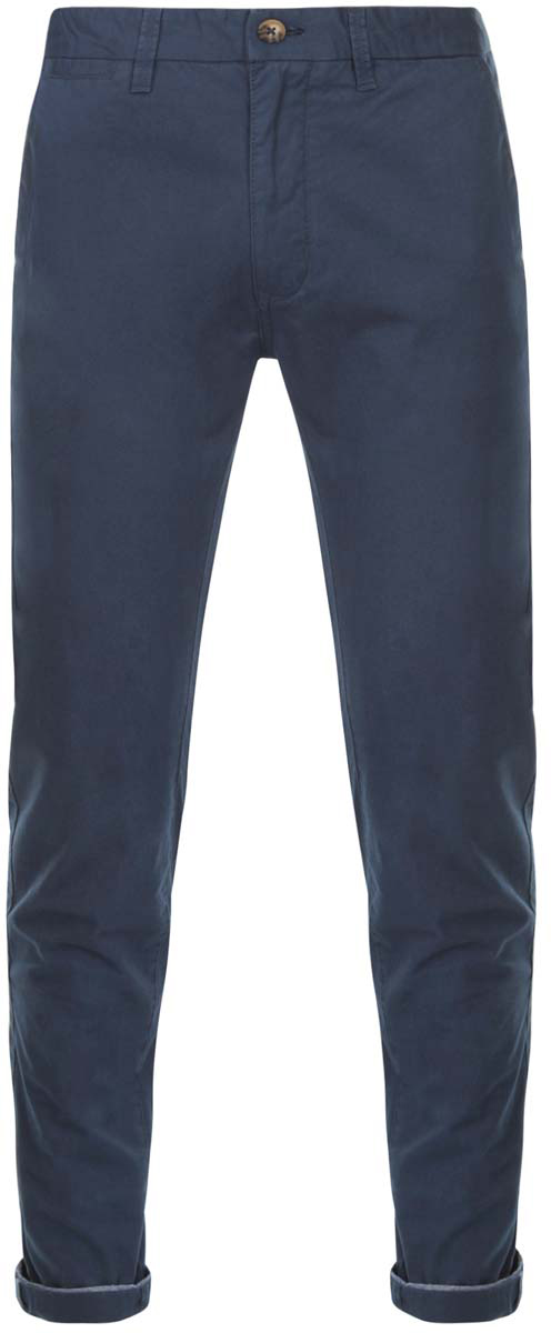 Брюки2L150067M/44264N/1000N Брюки2L150067M/44264N/1000NМужские брюки oodji Lab выполнены из натурального хлопка. Модель застегивается на пуговицу в поясе и ширинку на молнии. Имеются шлевки для ремня. Спереди расположены два втачных кармана и прорезной кармашек, сзади - два прорезных кармана на пуговицах, а также имитация прорезного кармашка. Изделие сзади оформлено фирменной текстильной нашивкой. При необходимости брюки можно подвернуть.