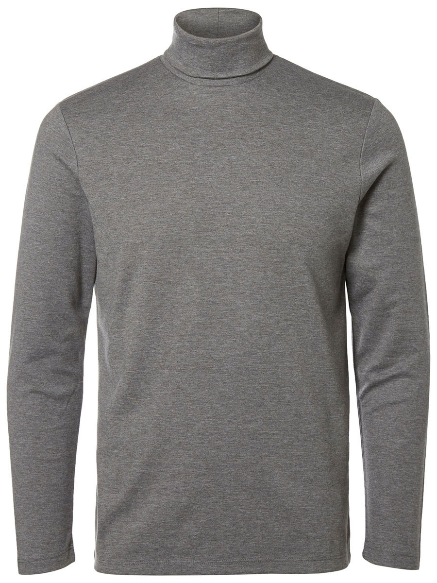 Водолазка16052854_Medium Grey Melange Водолазка16052854_Medium Grey MelangeМодная мужская водолазка Selected Homme Identity изготовлена из полиэстера с добавлением хлопка. Модель с воротником-гольф и длинными рукавами выполнена в лаконичном дизайне.