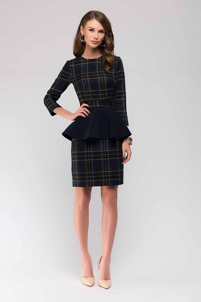 ПлатьеDM00507 ПлатьеDM00507Стильное платье 1001 Dress с модным принтом шотландская клетка. Идеально подойдет для офиса. Главная особенность платья - двухсторонняя съемная баска. Теперь вы не только можете выбирать цвет баски, но еще и носить платье как с ней, так и без нее. Одно платье, много образов.