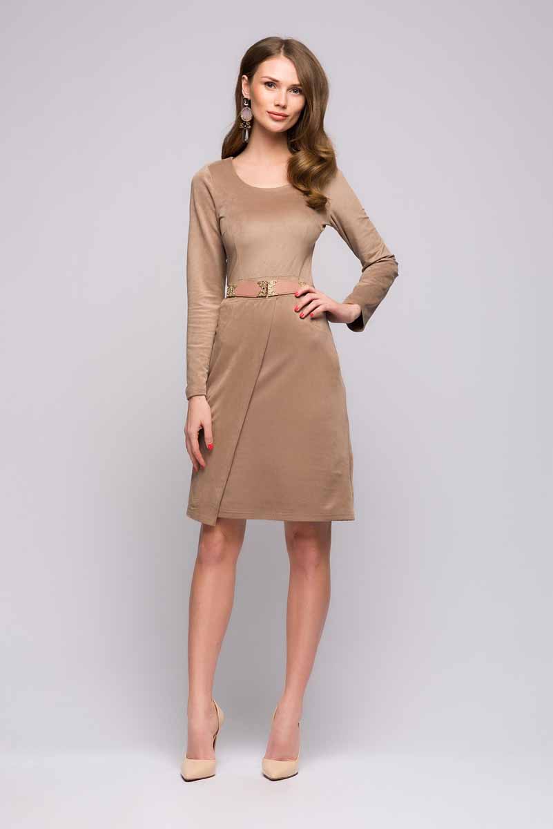 ПлатьеDM00684 ПлатьеDM00684Универсальное платье 1001 Dress выполнено из искусственной замши. Приталенный силуэт, длинные рукава, интересный ассиметричный подол. Отличный вариант для офиса и прогулок.