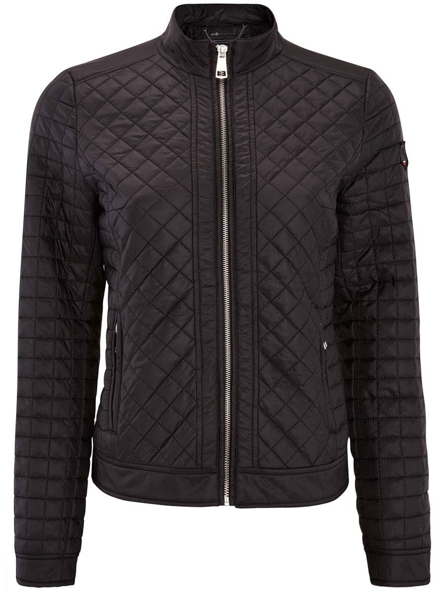 Куртка28304005/45684/2900N Куртка28304005/45684/2900NЖенская куртка oodji Collection выполнена из 100% полиамида. В качестве утеплителя используется 100% полиэстер. Модель с воротником-стойкой и длинными рукавами застегивается на молнию. Спереди куртка дополнена двумя карманами на застежке-молнии.