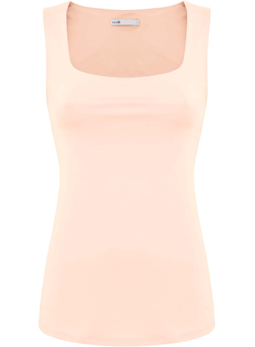 Топ21305051-6/16576/6500N Топ21305051-6/16576/6500NЖенский топ oodji Collection выполнен из эластичного трикотажа. Модель с вырезом горловины каре.