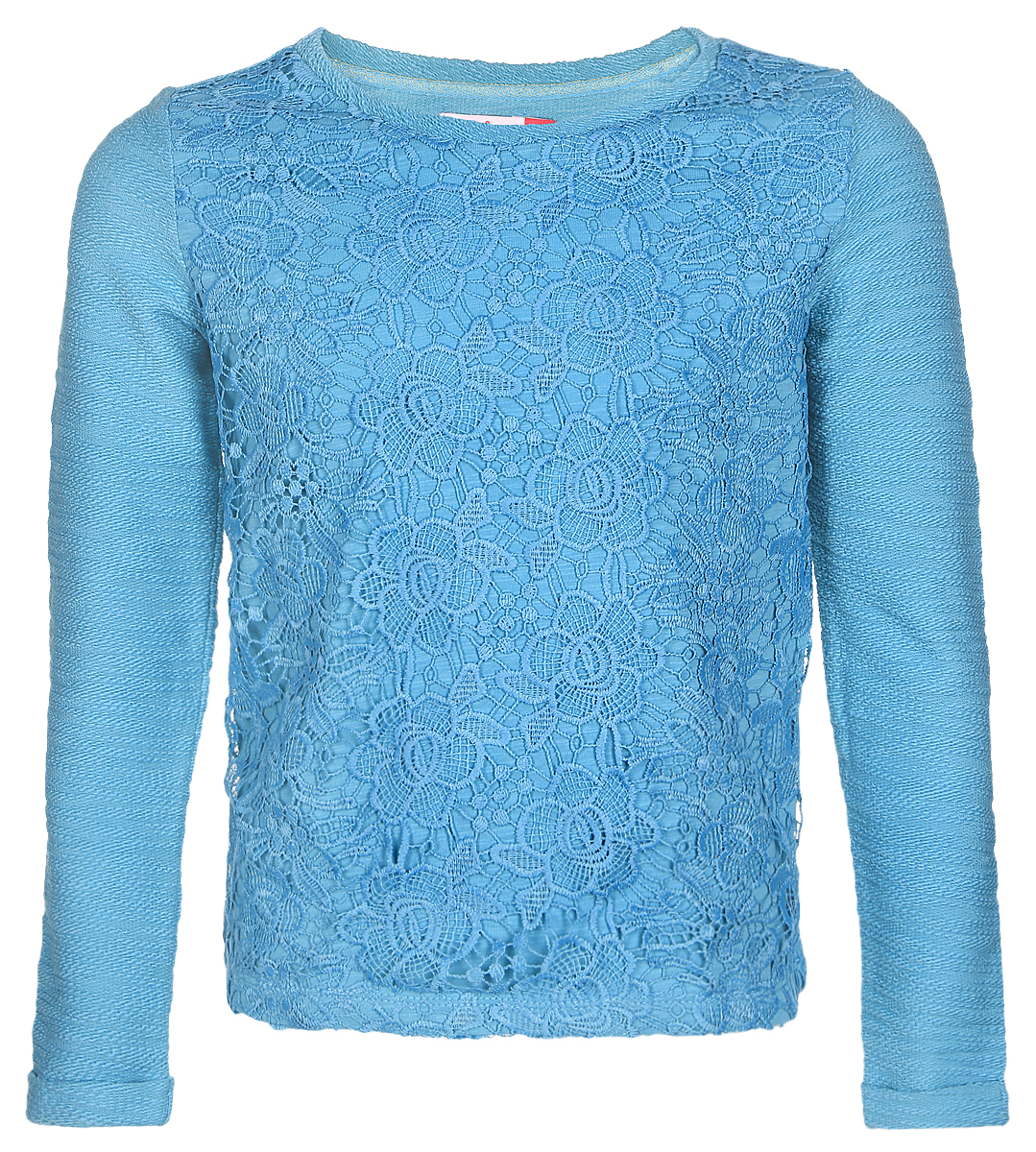 ДжемперSt-613/260-7110 ДжемперSt-613/260-7110Джемпер для девочки Sela изготовлен из высококачественной комбинированной пряжи из натурального хлопка. Джемпер с длинными рукавами и круглым вырезом горловины дополнен ажурной кружевной вставкой спереди. Рукава изделия дополнена декоративными отворотами.