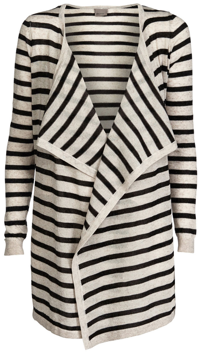 Кардиган10166453_Blue Surf Кардиган10166453_Blue SurfЖенский кардиган Vero Moda выполнен из высококачественного полиэстера с добавлением льна. Вязаная удлиненная модель с длинными рукавами не имеет застежек и красиво драпируется. Низ и манжеты рукавов связаны резинкой. Кардиган оформлен узором в полоску.