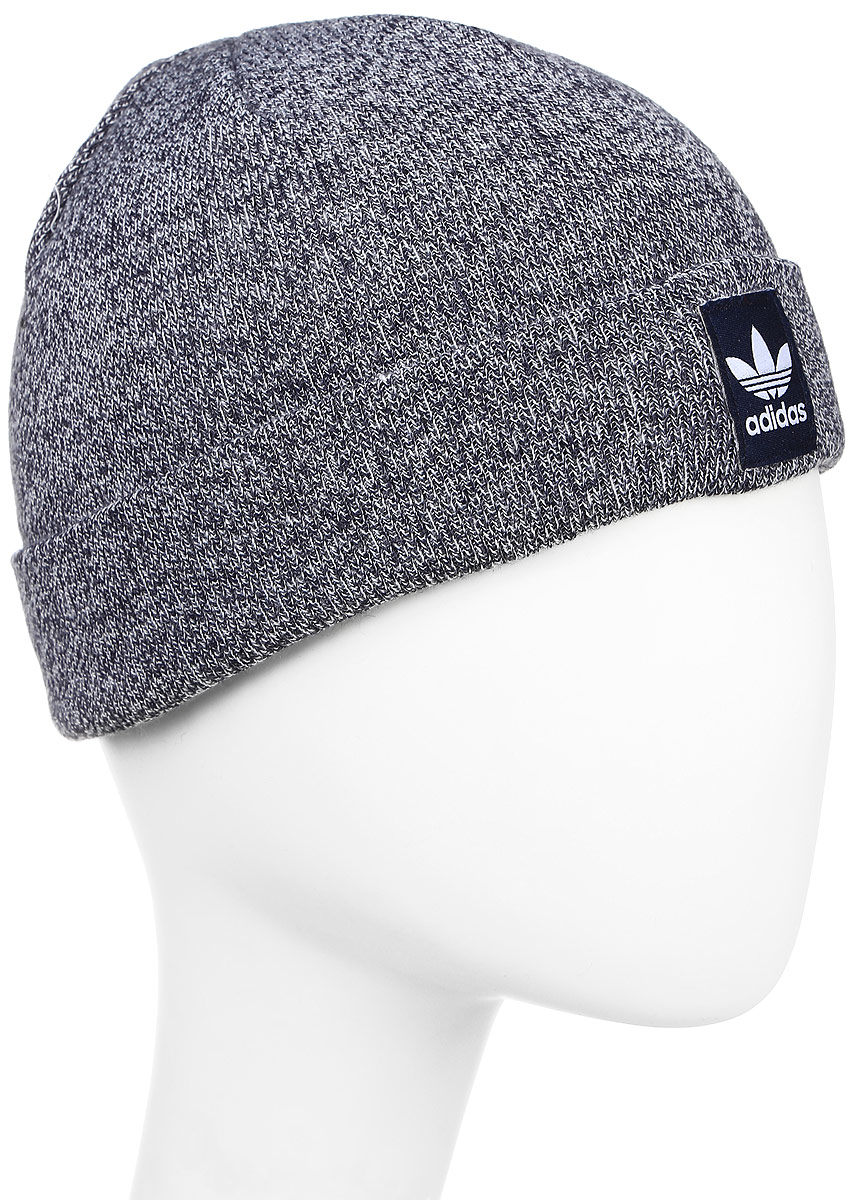 ШапкаAY9065 ШапкаAY9065Шапка Adidas Rib Logo Beanie - классическая шапка-бини, связанная из мягкой меланжевой пряжи. Три полоски украшают внутреннюю сторону подвернутого манжета. Атласная нашивка с Трилистником на отвороте.