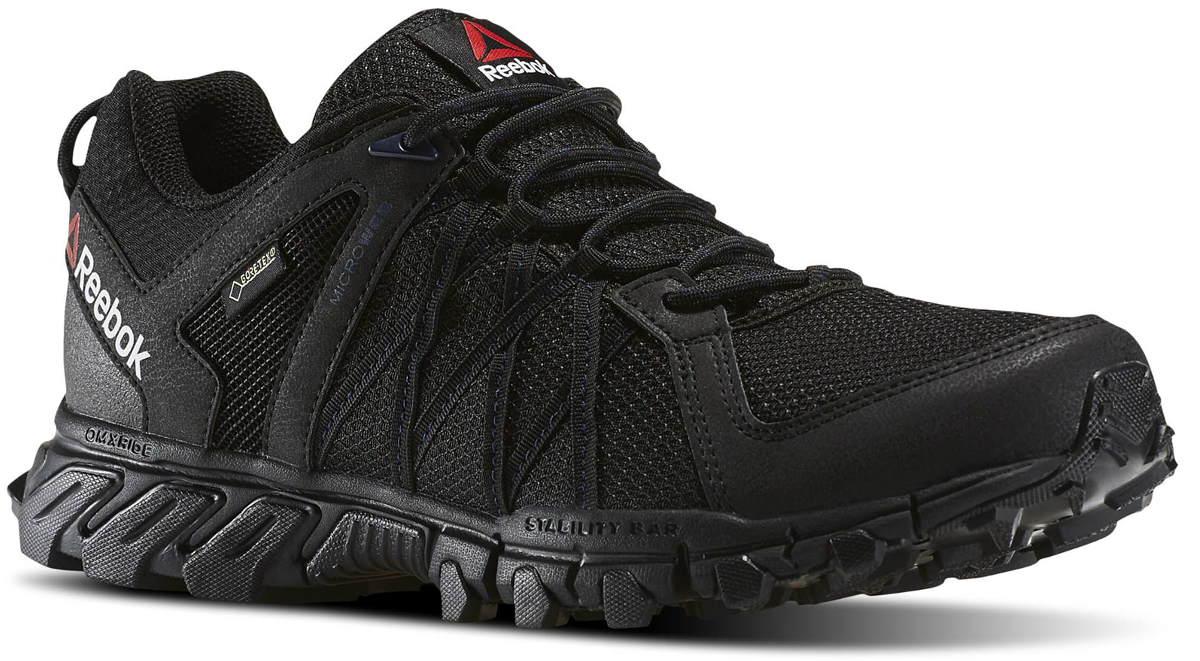 Кроссовки для бегаBD4155 Кроссовки для бегаBD4155Кроссовки Reebok Trailgrip созданы для бездорожья. В этих кроссовках вам будет нипочем даже самая сильная грязь. Прочный верх с технологией Gore-Tex® обеспечит ногам сухость. Агрессивный рисунок протектора и амортизирующая вставка в области пятки гарантируют отличное сцепление с каменистой поверхностью и позволят упорно идти к цели. Верх из прочного и в то же время легкого материала с технологией Gore-Tex® и с синтетическими вставками. Низкий дизайн гарантирует полную свободу движений. Промежуточная подошва из пеноматериала с технологией DMX Ride для амортизации и быстрого отклика. Выступы на подошве и амортизирующая вставка в области пятки обеспечивают надежное сцепление. Система шнуровки MicroWeb для лучшей посадки и поддержки.