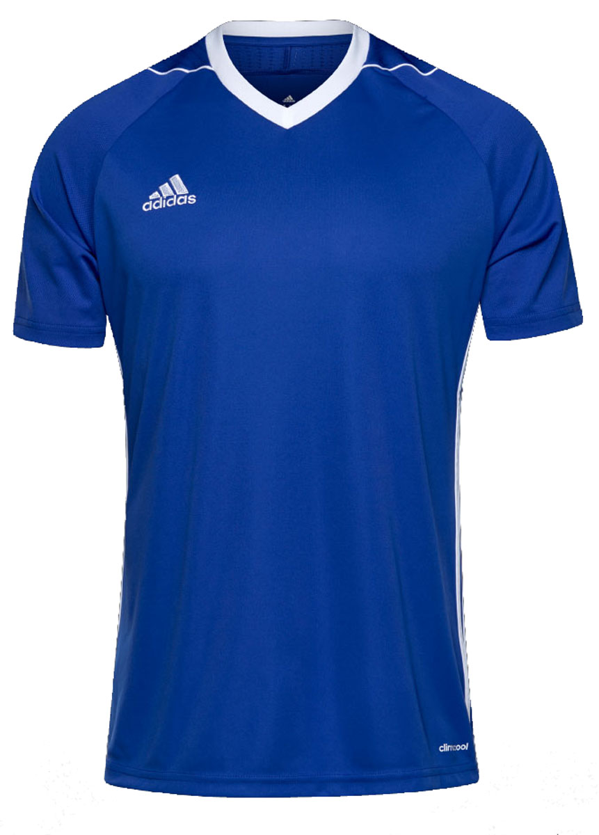 ФутболкаBK5439 ФутболкаBK5439Футболка мужская adidas Tiro 17 Jsy выполнена из 100% полиэстера. Модель с V- образным вырезом горловины и короткими рукавами оформлена оригинальным принтом.