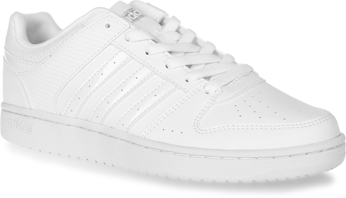 КроссовкиB74437 КроссовкиB74437Кроссовки adidas Neo Vs Hoopster W выполнены из искусственной кожи, резины и текстиля. Модель оформлена фирменными нашивками и декоративной перфорацией. Шнурки надежно зафиксируют модель на ноге. Внутренняя поверхность из мягкого текстиля комфортна при движении. Стелька выполнена из легкого ЭВА-материала с поверхностью из текстиля. Подошва изготовлена из высококачественной резины и дополнена рельефным рисунком. Большемерная модель +1 размер.