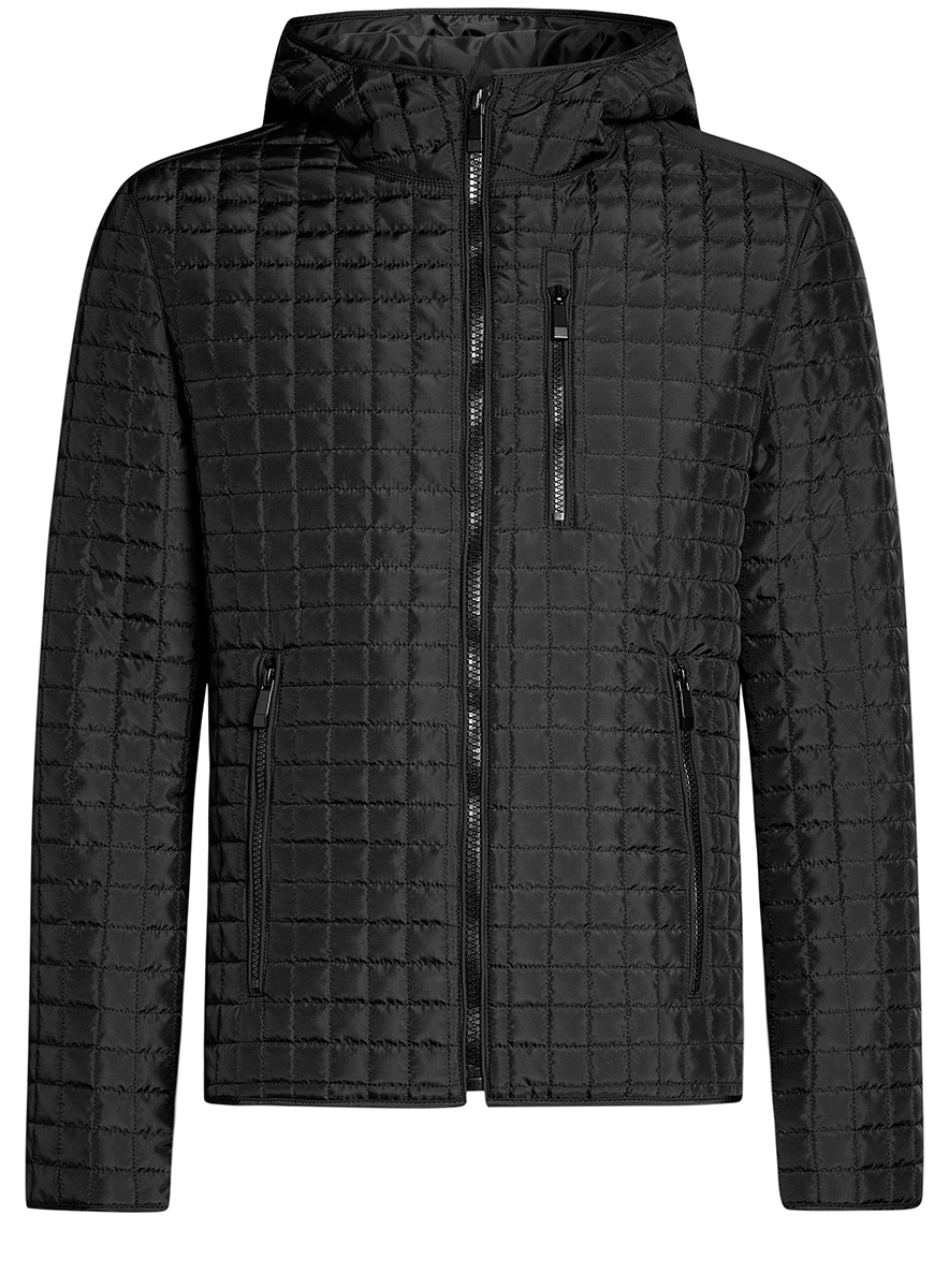 Куртка1B112007M/46376N/2900N Куртка1B112007M/46376N/2900NМужская куртка oodji Basic выполнена из высококачественного материала. В качестве подкладки и утеплителя используется полиэстер. Модель с капюшоном застегивается на застежку-молнию. Спереди расположено три прорезных кармана на застежках-молниях.