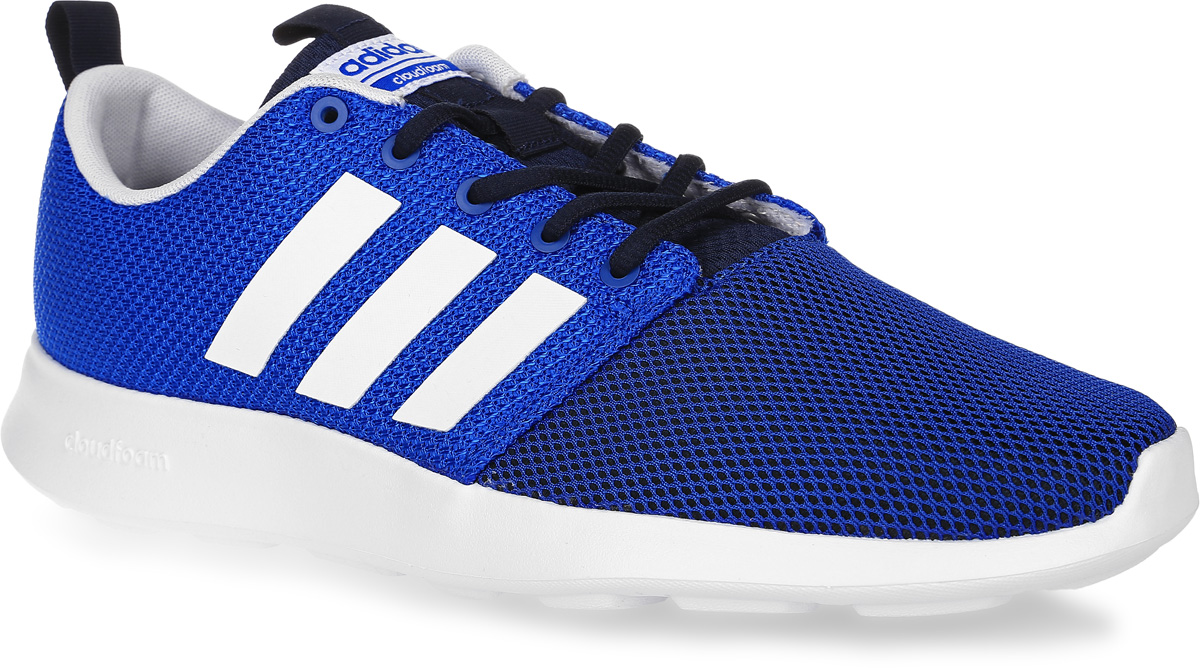 КроссовкиAW4154 КроссовкиAW4154Мужские кроссовки adidas Neo Cloudfoam Swift Racer выполнены из сетчатого текстиля и полимера. Модель оформлена фирменными надписями и нашивками. Шнурки надежно зафиксируют модель на ноге. Ярлычки на заднике и язычке упростят надевание модели. Внутренняя поверхность из сетчатого текстиля комфортна при движении. Стелька выполнена из легкого ЭВА-материала с поверхностью из текстиля. Подошва изготовлена из высококачественной резины и дополнена рельефным рисунком.