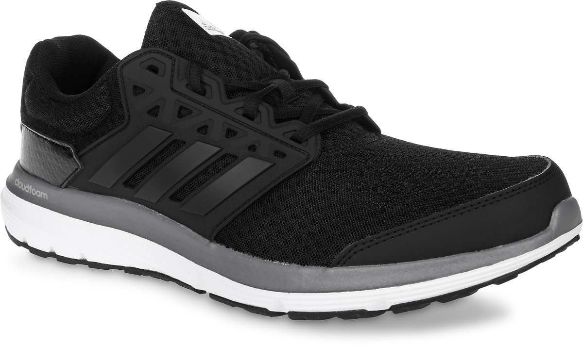 КроссовкиBB3187 КроссовкиBB3187Мужские кроссовки для бега adidas Galaxy 3.1, выполненные из сетчатого текстиля и кожи, оформлены фирменными нашивками. Шнурки надежно зафиксируют модель на ноге. Внутренняя поверхность из текстиля комфортна при движении. Стелька выполнена из легкого ЭВА-материала с поверхностью из текстиля. Подошва изготовлена из высококачественной легкой резины и оснащена технологией Cloudfoam для поглощения ударных нагрузок и комфортной посадки без разнашивания. Поверхность подошвы дополнена рельефным рисунком.