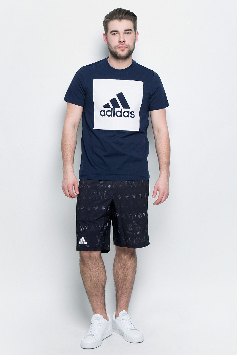 ФутболкаS98725 ФутболкаS98725Мужская футболка adidas Ess Biglogo Tee выполнена из натурального хлопка. Классический крой обеспечивает оптимальную свободу движений. Модель украшена большим принтом с фирменным логотипом adidas на груди. Крой реглан на задней стороне рукавов для большей свободы движений.