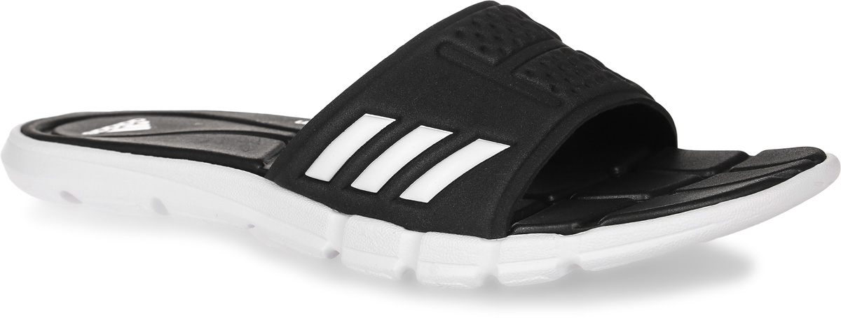 ШлепанцыBB4558 ШлепанцыBB4558Женские шлепанцы adidas Adipure Cf выполнены из вспененного полимера и оформлены фирменным тиснением. Подкладка выполнена из мягкого текстиля, комфортного при движении. Подошва и стелька оснащены технологией Cloudfoam для поглощения ударных нагрузок и комфортной посадки без разнашивания. Поверхность подошвы дополнена рельефным рисунком.
