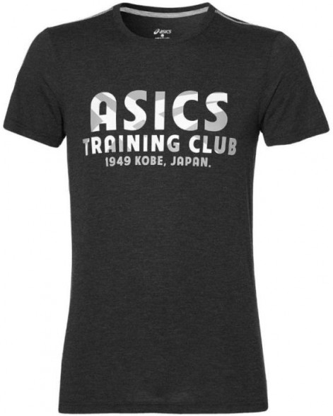 Футболка141806-0001 Футболка141806-0001Мужская футболка Asics Training Club SS Top изготовлена из полиэстера с добавлением вискозы. Модель с круглой горловиной и короткими рукавами. Однотонная футболка спереди декорирована буквенным принтом.