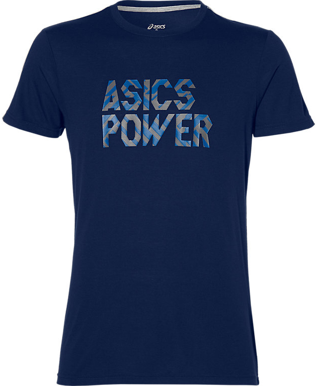 Футболка143609-8052 Футболка143609-8052Футболка мужская Asics Power GPX Top выполнена из полиэстера с добавлением вискозы. Модель с круглым вырезом горловины и короткими рукавами оформлена принтовыми надписями.