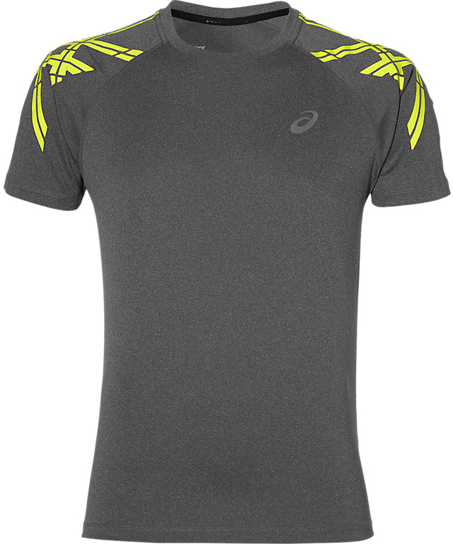 Футболка141199-0773 Футболка141199-0773Мужская футболка для бега Asics Asics Stripe SS Top выполнена из 100% полиэстера. Модель с круглым вырезом горловины и короткими рукавами.