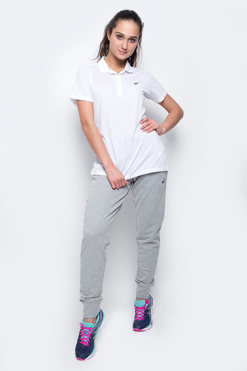 Поло141155-0001 Поло141155-0001Поло Asics GPX SS Polo выполнено из полиэстера и эластана. Модель с отдожным воротником и коротким рукавом оформлена фирменной аппликацией.