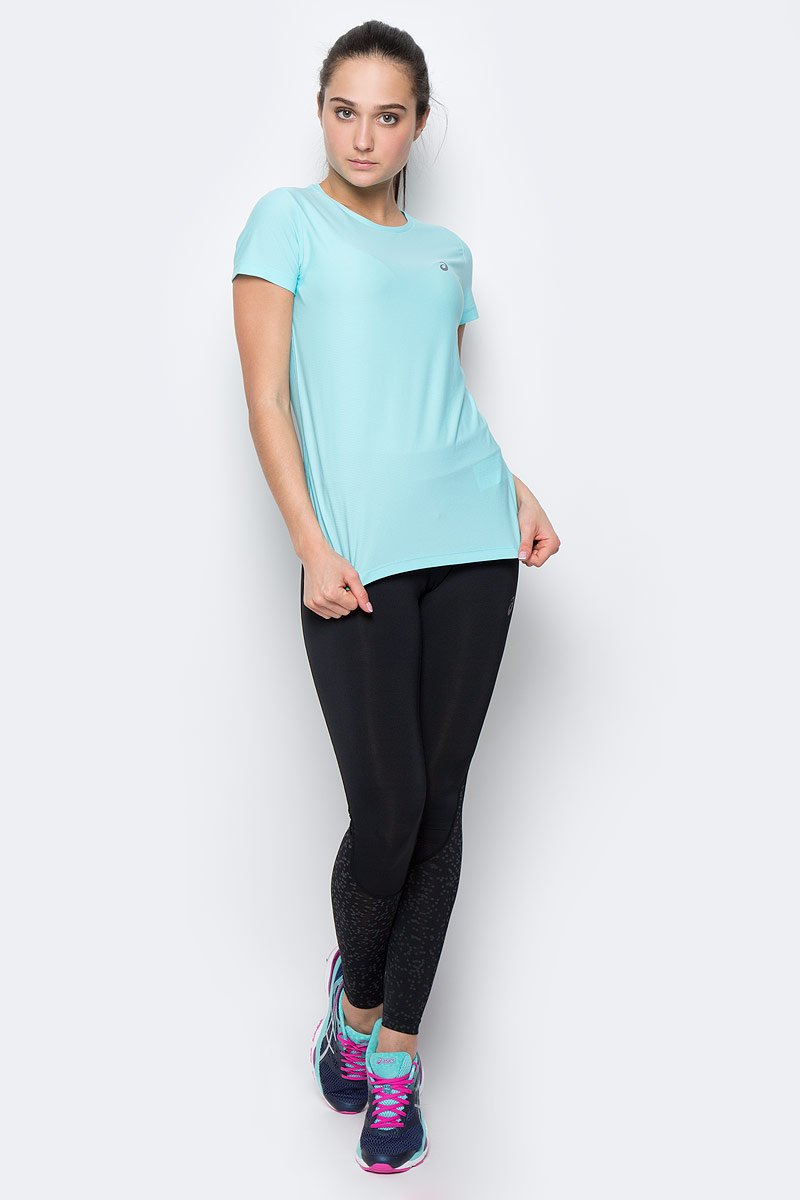 Футболка134104-0688 Футболка134104-0688Женская футболка Asics SS Top изготовлена из высококачественного полиэстера. Модель с короткими рукавами и круглым вырезом горловины имеет комфортные плоские швы. Изделие оформлено светоотражающим логотипом бренда.