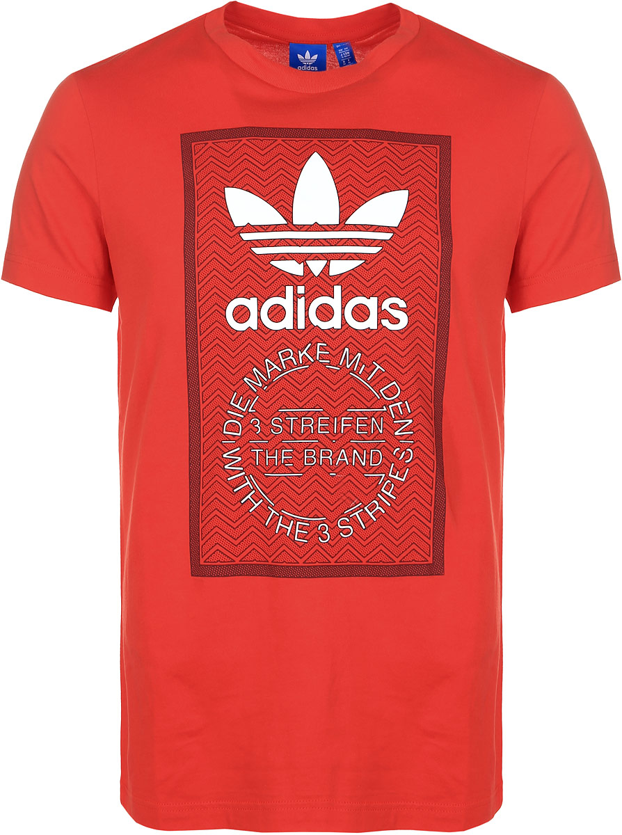 ФутболкаBQ3146 ФутболкаBQ3146Мужская футболка adidas Trf Graphic T 2 с короткими рукавами и круглым вырезом горловины выполнена из натурального хлопка. Футболка украшена контрастным крупным принтом с изображением логотипа бренда adidas.
