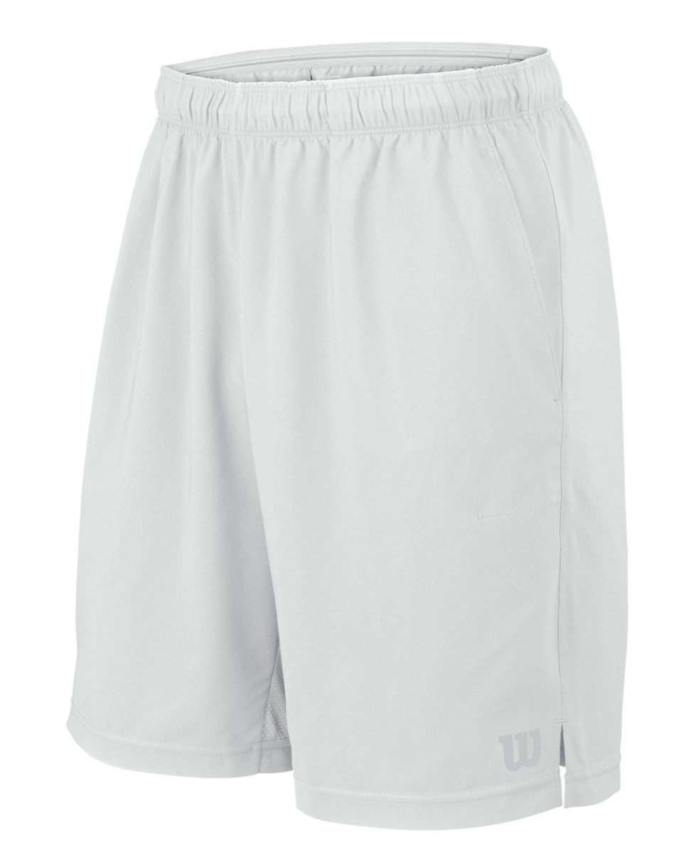ШортыWRA746601 ШортыWRA746601Мужские шорты для тенниса Wilson Rush 9 Woven Short изготовлены из высококачественного полиэстера с уникальной технологией влаговыведения nanoWik. Модель дополнена широкой эластичной резинкой на поясе и двумя втачными карманами. Объем талии регулируется при помощи шнурка-кулиски в поясе. По бокам имеются небольшие разрезы.