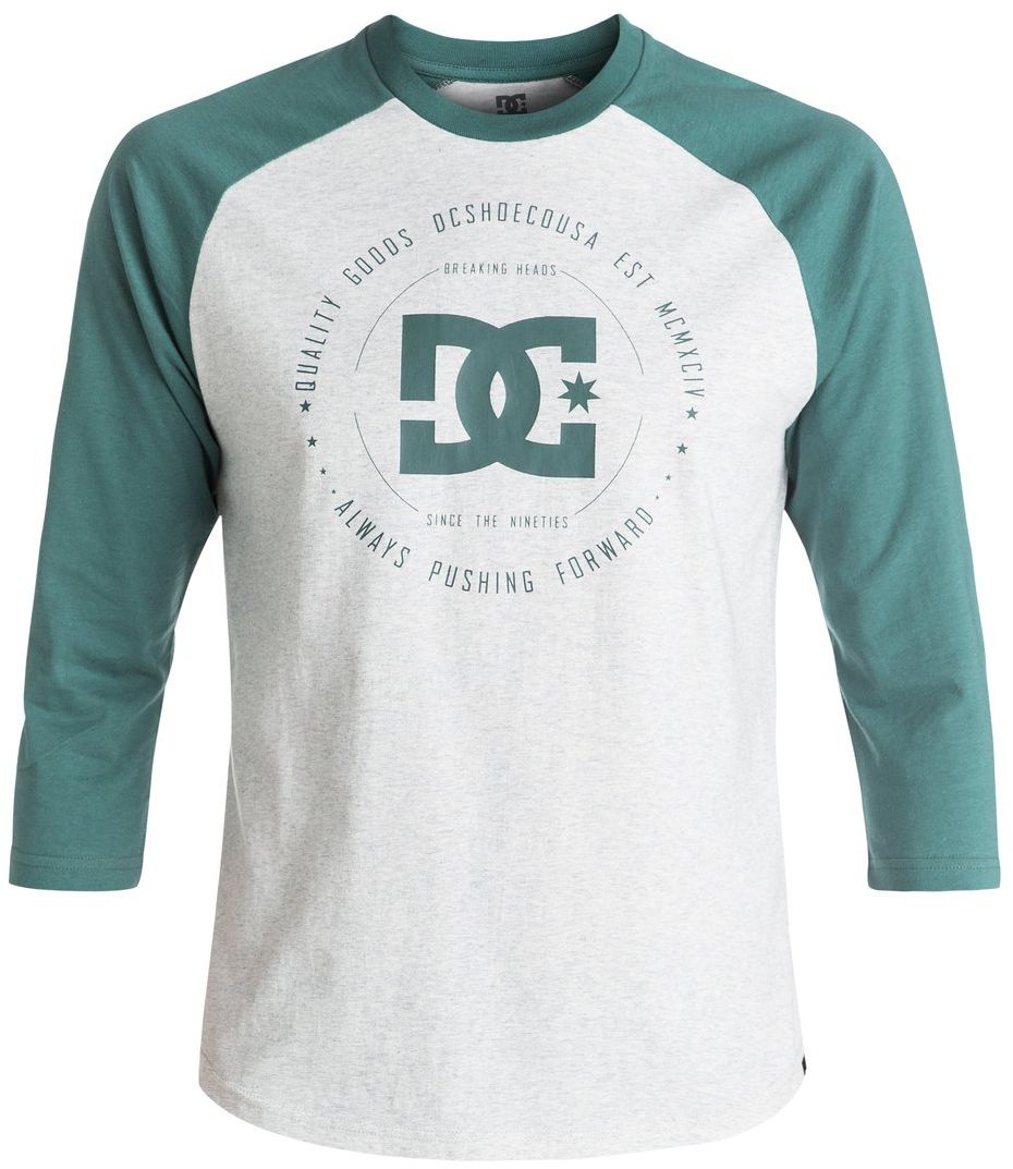 ЛонгсливEDYZT03505-XSSB ЛонгсливEDYZT03505-XSSBЛонгслив мужской DC Shoes выполнен из 100% натурального хлопка. Модель имеет стандартный крой, рукава реглан длиной 3/4 и круглый вырез горловины. Графический принт нанесен по щадящей технологии окрашивания ткани.