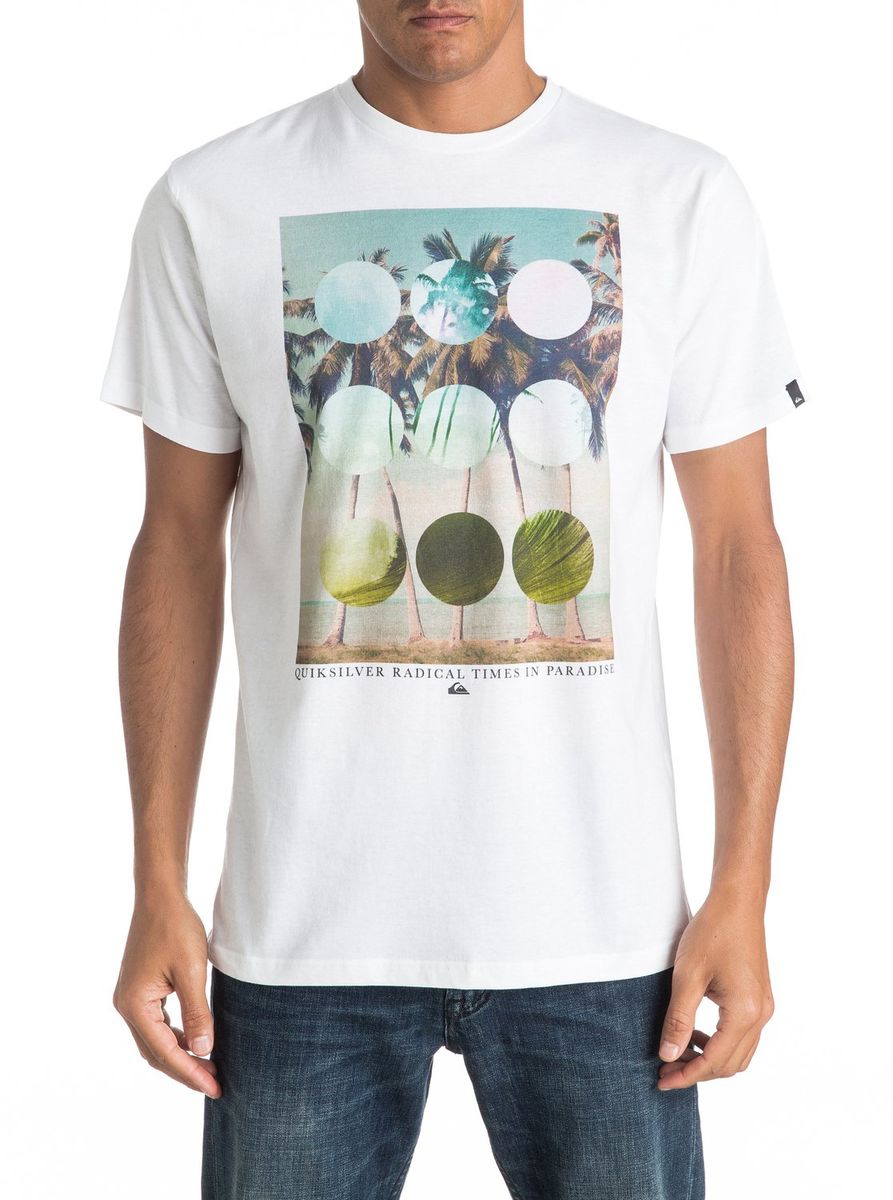 ФутболкаEQYZT04282-WBB0 ФутболкаEQYZT04282-WBB0Мужская футболка Quiksilver изготовлена из качественного материала. Модель выполнена с круглой горловиной и короткими рукавами.