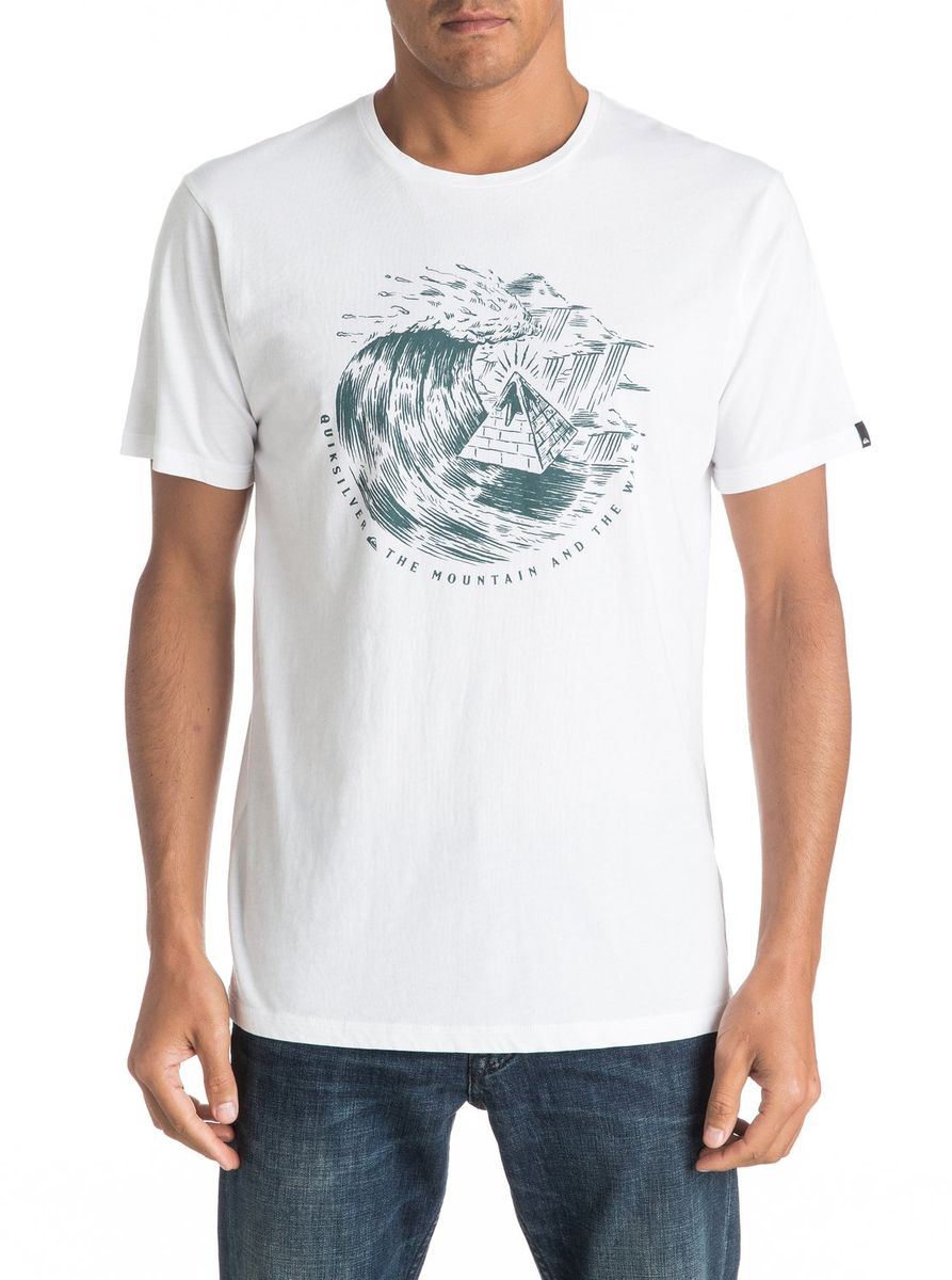 ФутболкаEQYZT04323-BQK0 ФутболкаEQYZT04323-BQK0Мужская футболка Quiksilver изготовлена из качественного натурального материала. Модель выполнена с круглой горловиной и короткими рукавами.