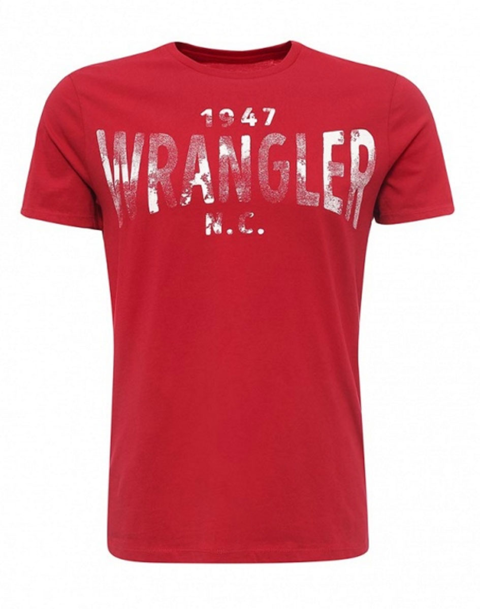 ФутболкаW7A51FK47 ФутболкаW7A51FK47Стильная мужская футболка Wrangler S/S Wrangler изготовлена из натурального хлопка. Модель с круглым вырезом горловины и короткими рукавами оформлена принтом с надписями.