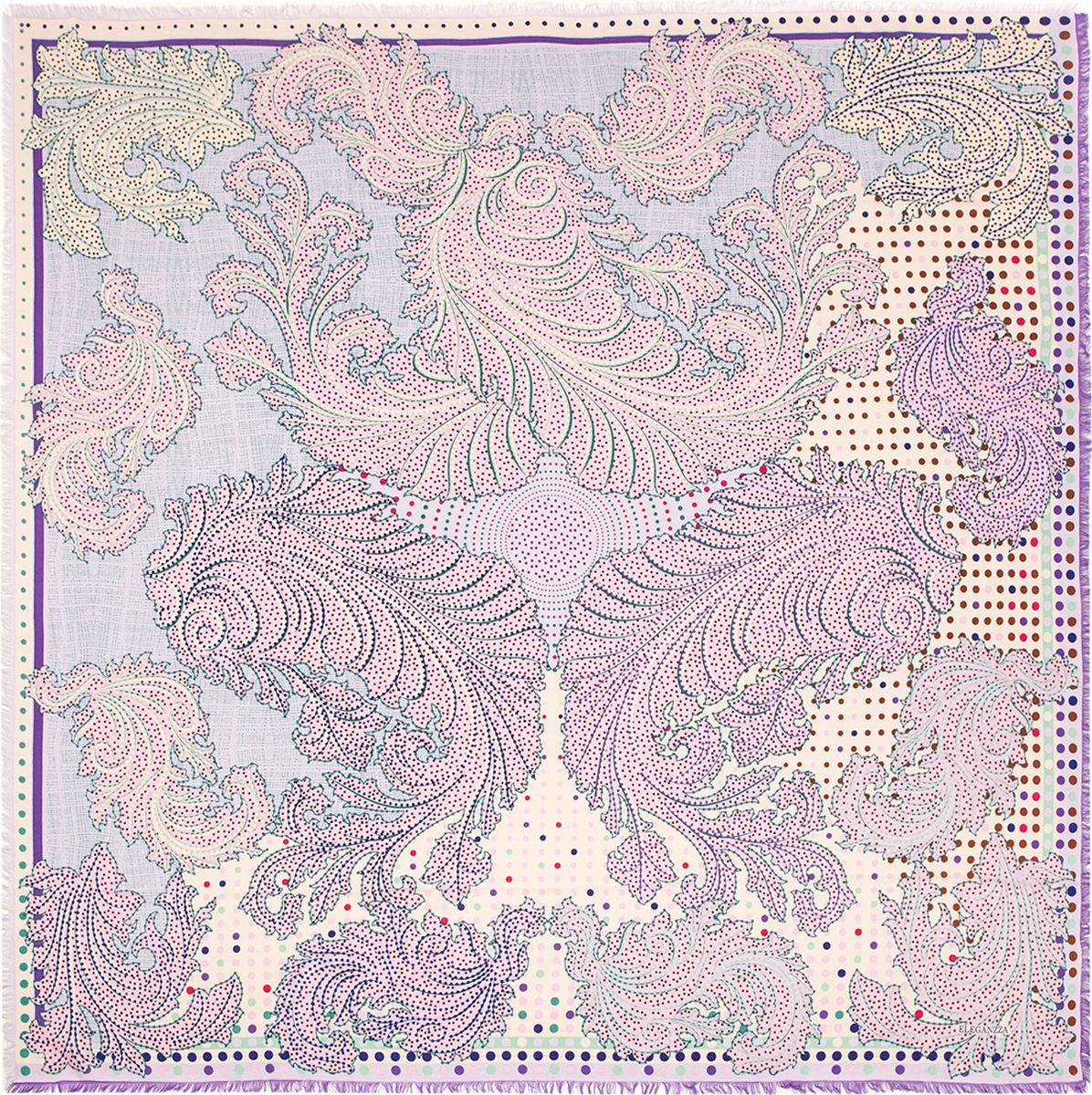 ПлатокD34-1203 ПлатокD34-1203Платок Eleganzza, выполненный из вискозы и шелка, идеально дополнит образ современной женщины. Модель оформлена принтом с узорами. Классическая квадратная форма позволяет носить платок на шее, украшать им прическу или декорировать сумочку. С таким замечательным аксессуаром вы всегда будете выглядеть женственно и привлекательно.