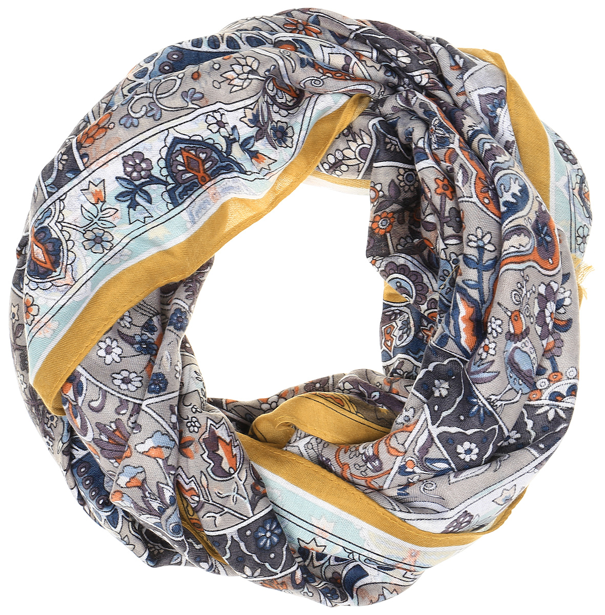 ПалантинRo01PC3932-046 ПалантинRo01PC3932-046Палантин от Vita Pelle изготовлен из вискозы с добавлением бамбука, оформлен узорным принтом. Кромка обработана подгибкой и осыпкой.