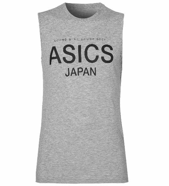 Майка141098-0714 Майка141098-0714Майка мужская Asics Sleeveless Top выполнена из полиэстера и вискозы. Модель с круглым вырезом горловины оформлена принтовыми надписями.