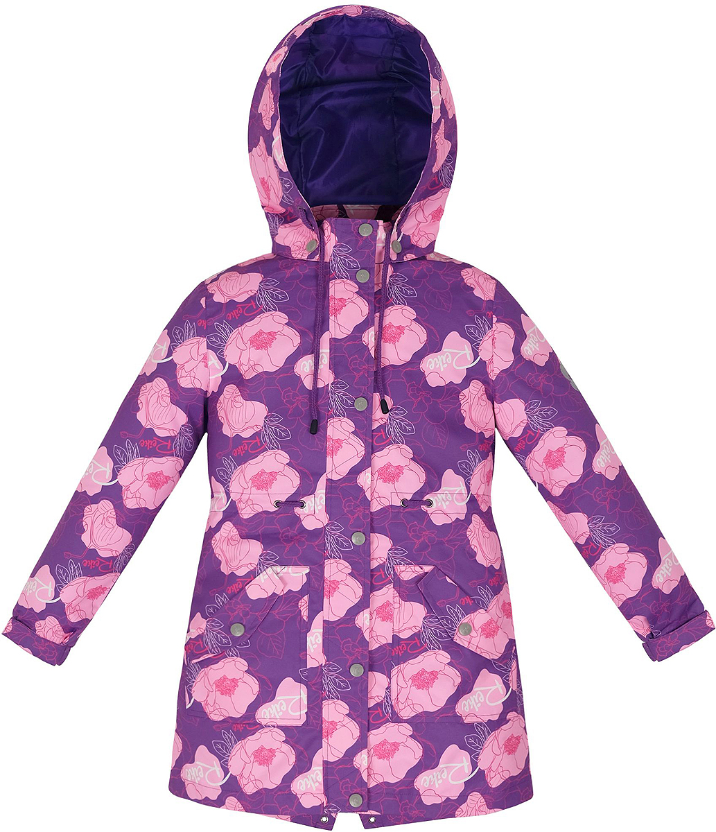 Куртка35 948 335_Mallow violet Куртка35 948 335_Mallow violetСтильная куртка для девочки Reike Мальва выполнена из ветрозащитного, водоотталкивающего и дышащего материала с подкладкой из микрофлиса, обеспечивающей дополнительный комфорт. Модель с воротником-стойкой, защищающим от ветра, застегивается на молнию с ветрозащитной планкой на кнопках и оформлена цветочным принтом в стиле серии. Манжеты рукавов на резинке дополнительно регулируются с помощью липучек. Модель дополнена съемным капюшоном, двумя накладными карманами и шнуровкой по линии талии и в капюшоне. На капюшоне располагается светоотражающий элемент. Особенности изделия: - базовый уровень; - коэффициент воздухопроницаемости: 2000гр/м2/24 ч; - водоотталкивающее покрытие: 2000 мм.