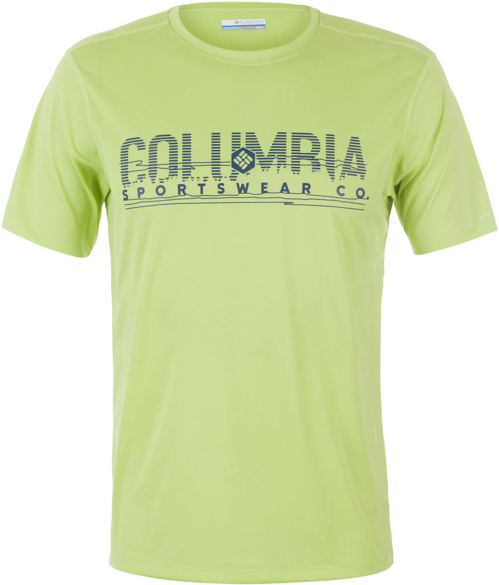 Футболка1711801-100 Футболка1711801-100Мужская футболка Columbia изготовлена из высококачественного быстросохнущего полиэстера. Футболка с круглым вырезом горловины и короткими рукавами незаменима для занятий спортом. Крупный принт на груди придает изделию оригинальность.