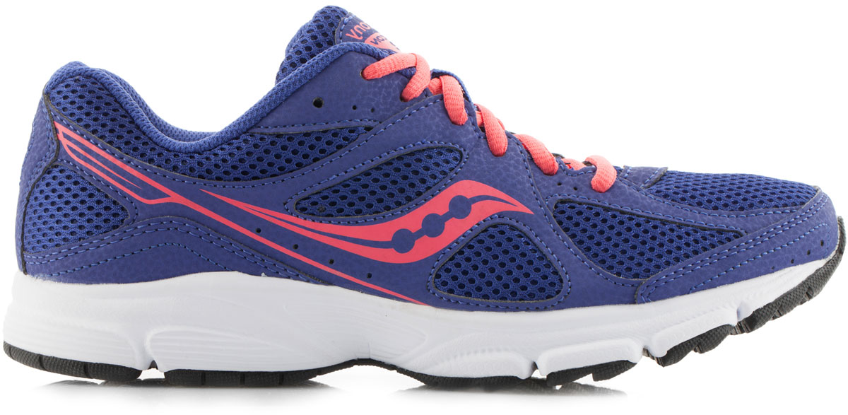 КроссовкиS15251-7 КроссовкиS15251-7Женские кроссовки Saucony Lexicon 2 разработаны для бега c начальным уровнем подготовки. Верх модели выполнен из сетчатого текстиля и полимерных вставок, что обеспечивает хорошую воздухопроницаемость и поддержку. Шнуровка надежно фиксирует обувь на ноге и позволяет регулировать объем. Модель с защитой мыска и усиленной пяткой дополнена мягким бортиком вокруг лодыжки. Внутренний материал кроссовок отлично отводит влагу и создает ногам комфорт. Низкий профиль подошвы обеспечивает отличную чувствительность при беге. Поверхность подошвы дополнена рельефным рисунком, что способствует прекрасному сцеплению.
