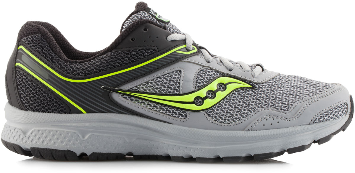 КроссовкиS25333-2 КроссовкиS25333-2Мужские кроссовки Saucony Cohesion 10 - отличный выбор для бега и тренировок. Верх модели выполнен из воздухопроницаемого сетчатого материала, обеспечивающего комфорт и долговечность. Шнуровка надежно фиксирует обувь на ноге и позволяет отрегулировать объем. Технология GRID - вставка в пятке из специального материала, обеспечивает стабильность и амортизацию во время активных тренировок. Рельефная поверхность подошвы из высококачественной резины, создает отличное сцепление, даря уверенность каждому шагу.