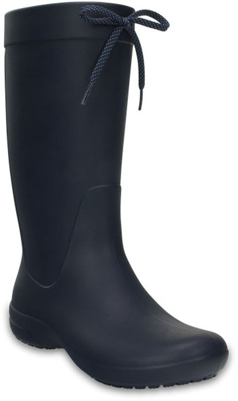 Резиновые сапоги203541-7C1 Резиновые сапоги203541-7C1Резиновые сапоги Crocs Crocs Freesail Rain Boot выполнены из высококачественного полимера и оформлены декоративным шнурком. Внутренняя поверхность выполнена из полимера. Стелька выполнена из легкого ЭВА-материала с поверхностью из текстиля. Подошва изготовлена из полимера и дополнена рельефным рисунком.